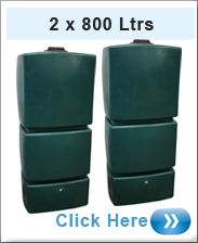 Water Butts 800 Ltrs In Dark Green X 2