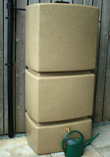 Ecosure Tall Water Butt In Sandstone 800 Ltrs