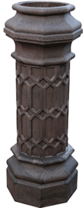 Column Planter In Brown 