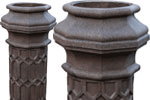 Column Planter In Brown 