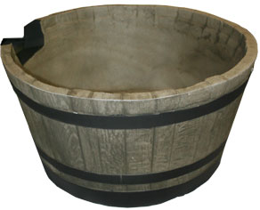 Barrel Planter In Brown