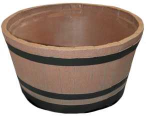 Barrel Planter In Ironstone