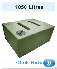 Aboveground Water Tank Water Butt 1050Litres VAR2 - Sandstone 