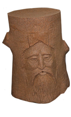 Wizard Log Head In Copper Brown 