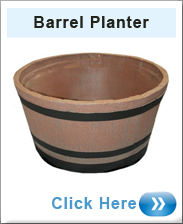 Barrel Planter In Ironstone 