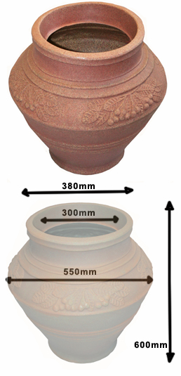 Urn Planter In Red Terracotta 