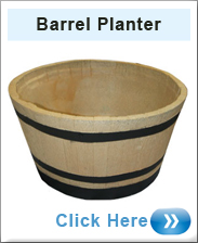 Small Barrel Planter In Sandstone