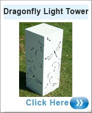 Small Dragonfly Light Tower - White