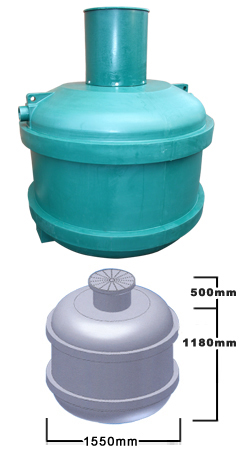 Ecosure 1950 ltr Vertcal Underground Water Tank