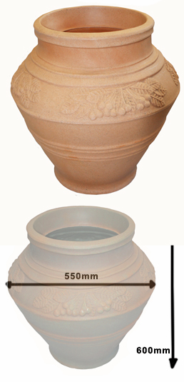 Urn Planter In Terracotta Wash 