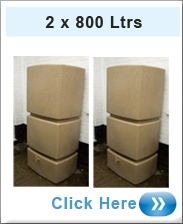 2 X Water Butts 800L Tall Water Butts Sandstone 