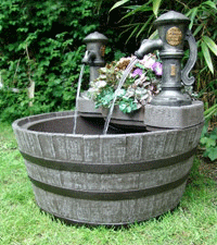 Water Feature Half Barrel 