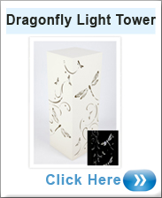 Small Dragonfly Light Tower - Cream