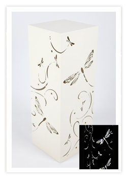 Small Dragonfly Light Tower - Cream